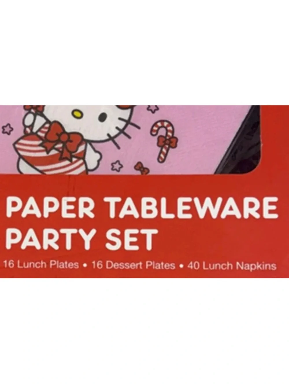 Hello Kitty Peppermint Christmas Paper Tableware Party